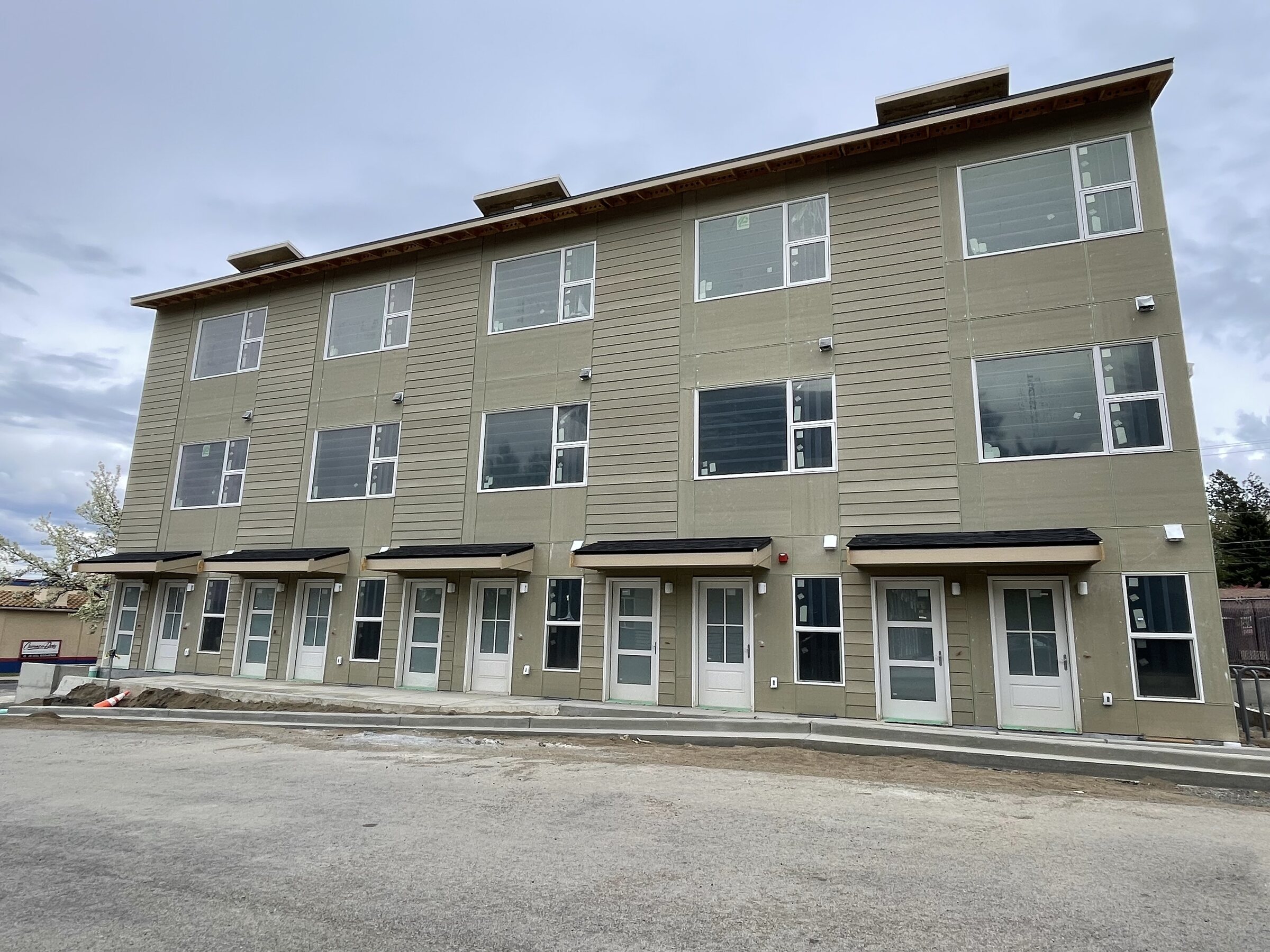 A recently completed Design Build Affordable townhome community